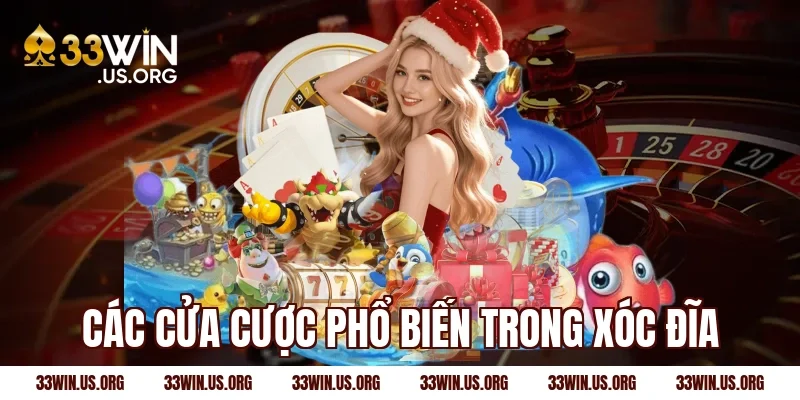 Các cửa cược phổ biến trong xóc đĩa